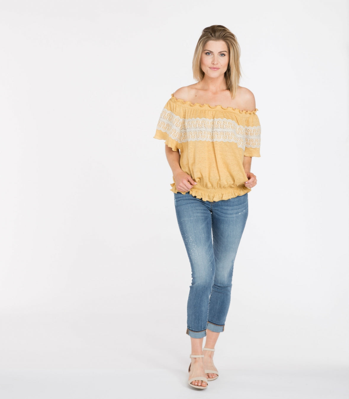 Linen Jenna Blouse Made in USA | RAMBLERS WAY