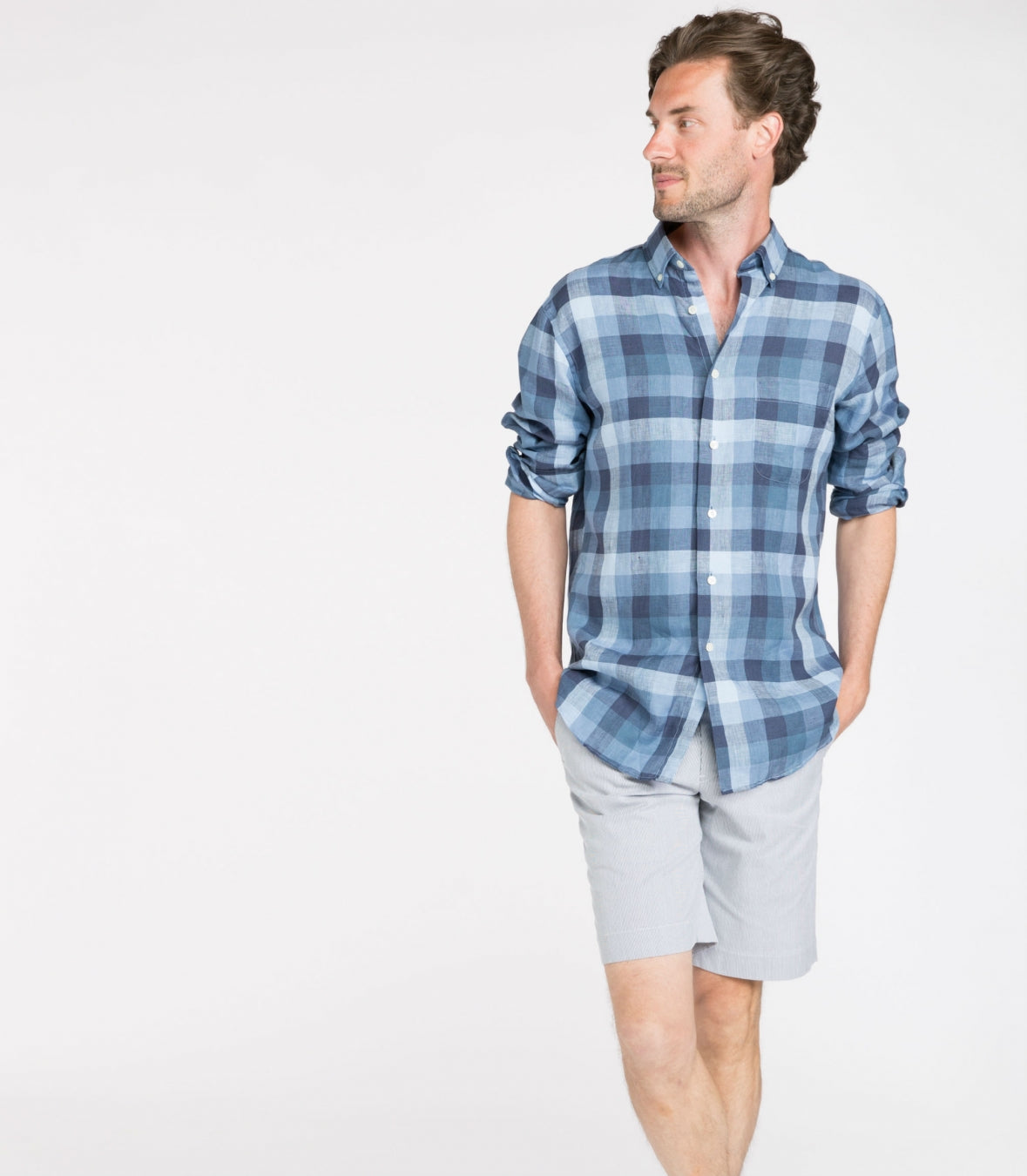 Men&#039;s Linen Garda Shorts Made in USA | RAMBLERS WAY