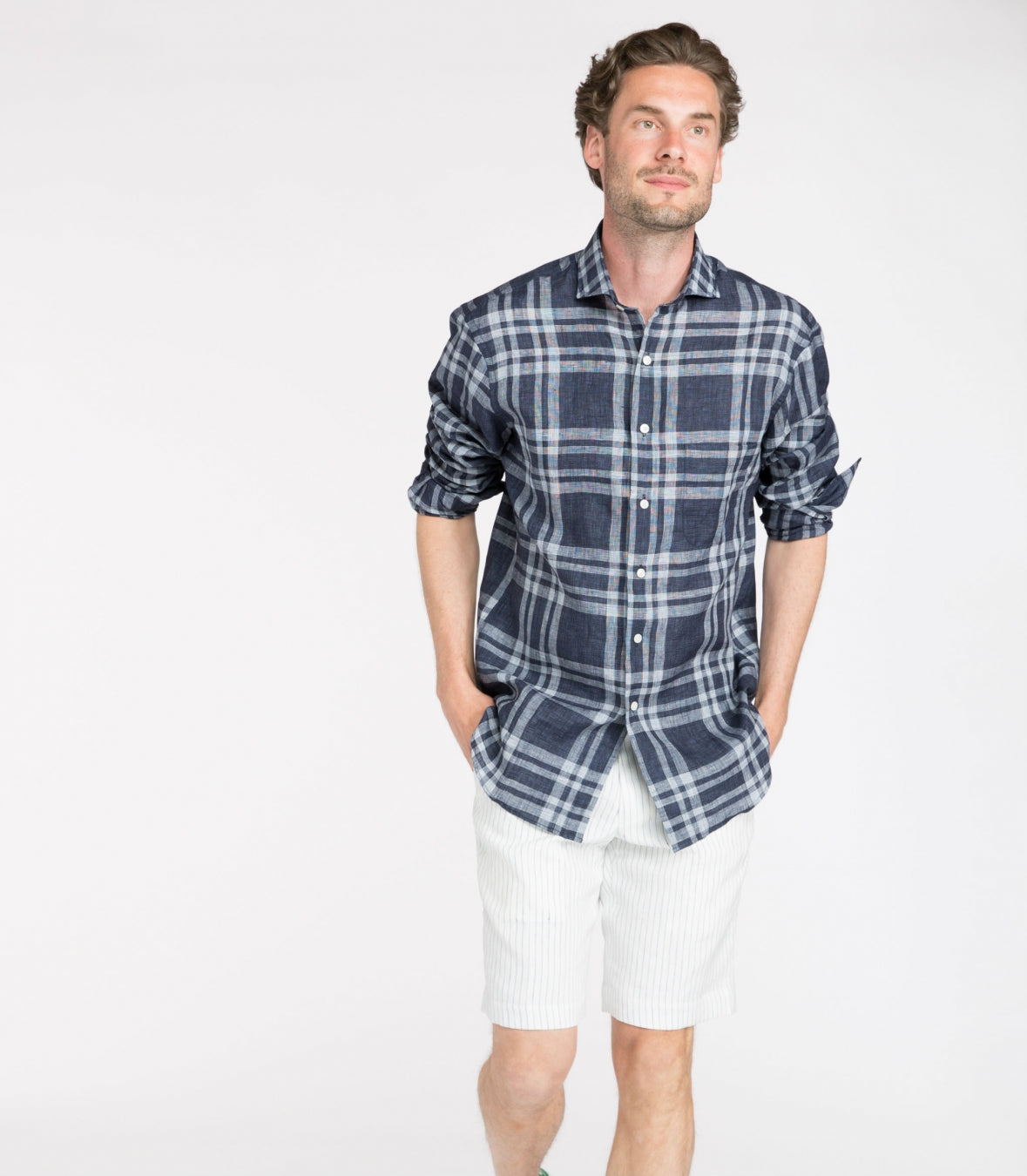 Men&#039;s Linen Garda Shorts Made in USA | RAMBLERS WAY