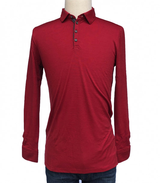 Wool Long Sleeve Polo Made in USA | RAMBLERS WAY