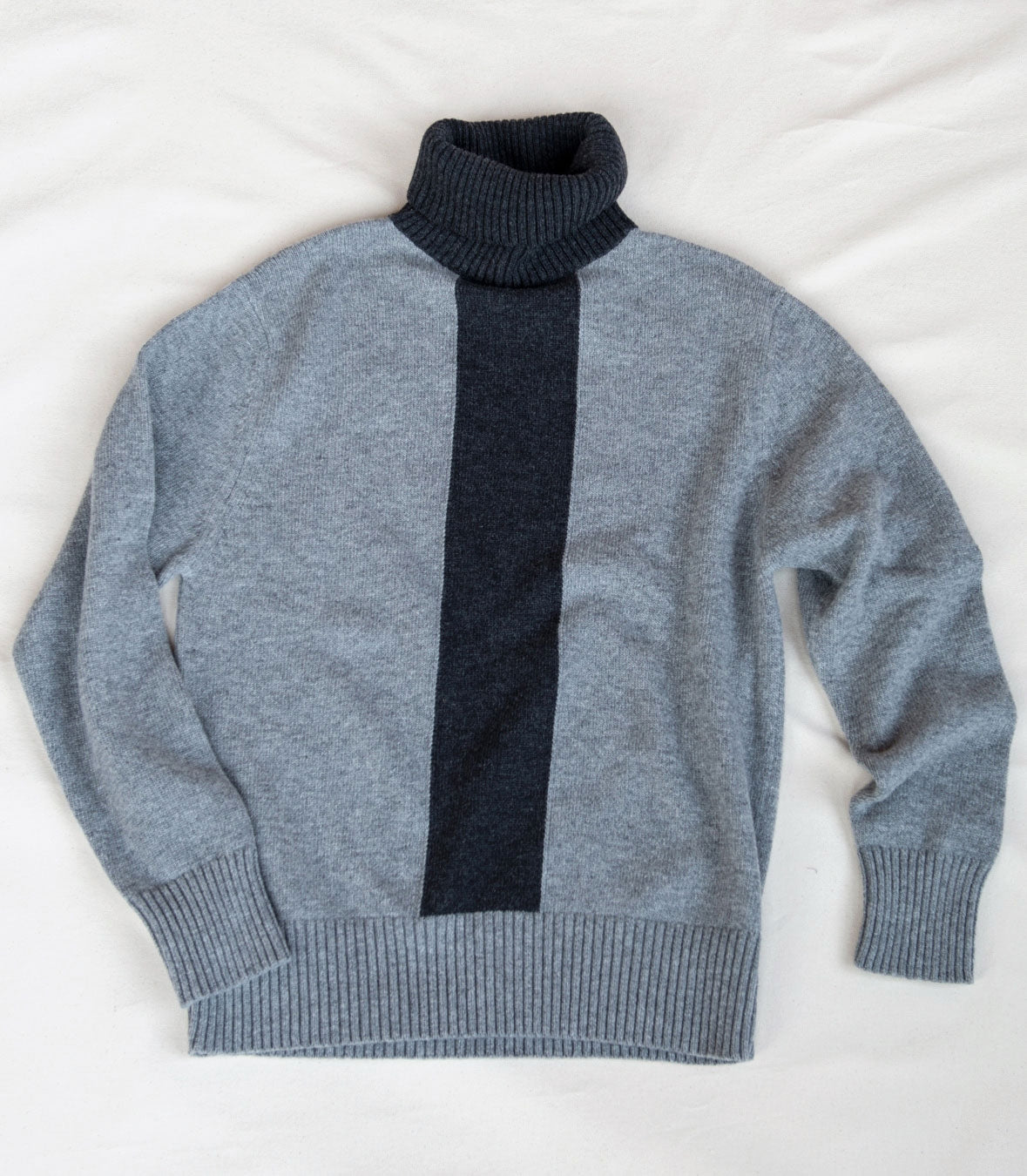 Wool Turtleneck Stripe Sweater Made in USA | RAMBLERS WAY