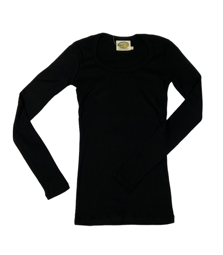 Cotton Scoop Neck - Long Sleeve