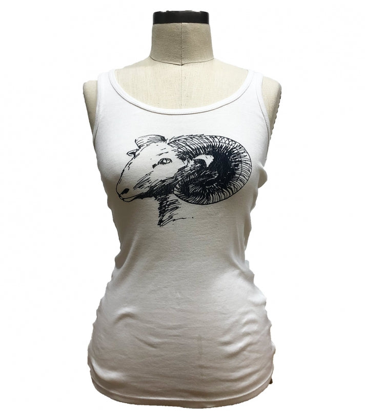 Cotton Tank Top with Ram