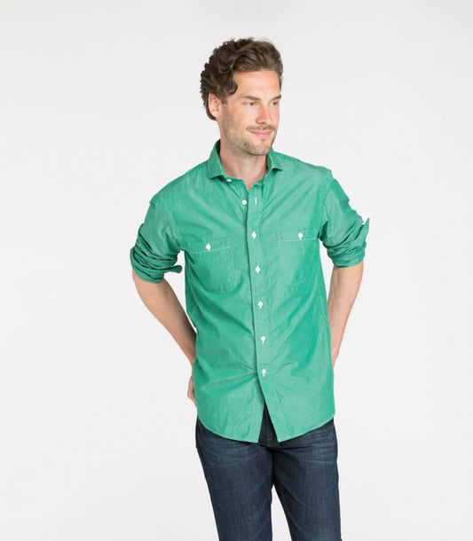Brad Cotton Shirt Long Sleeve Made in USA | RAMBLERS WAY