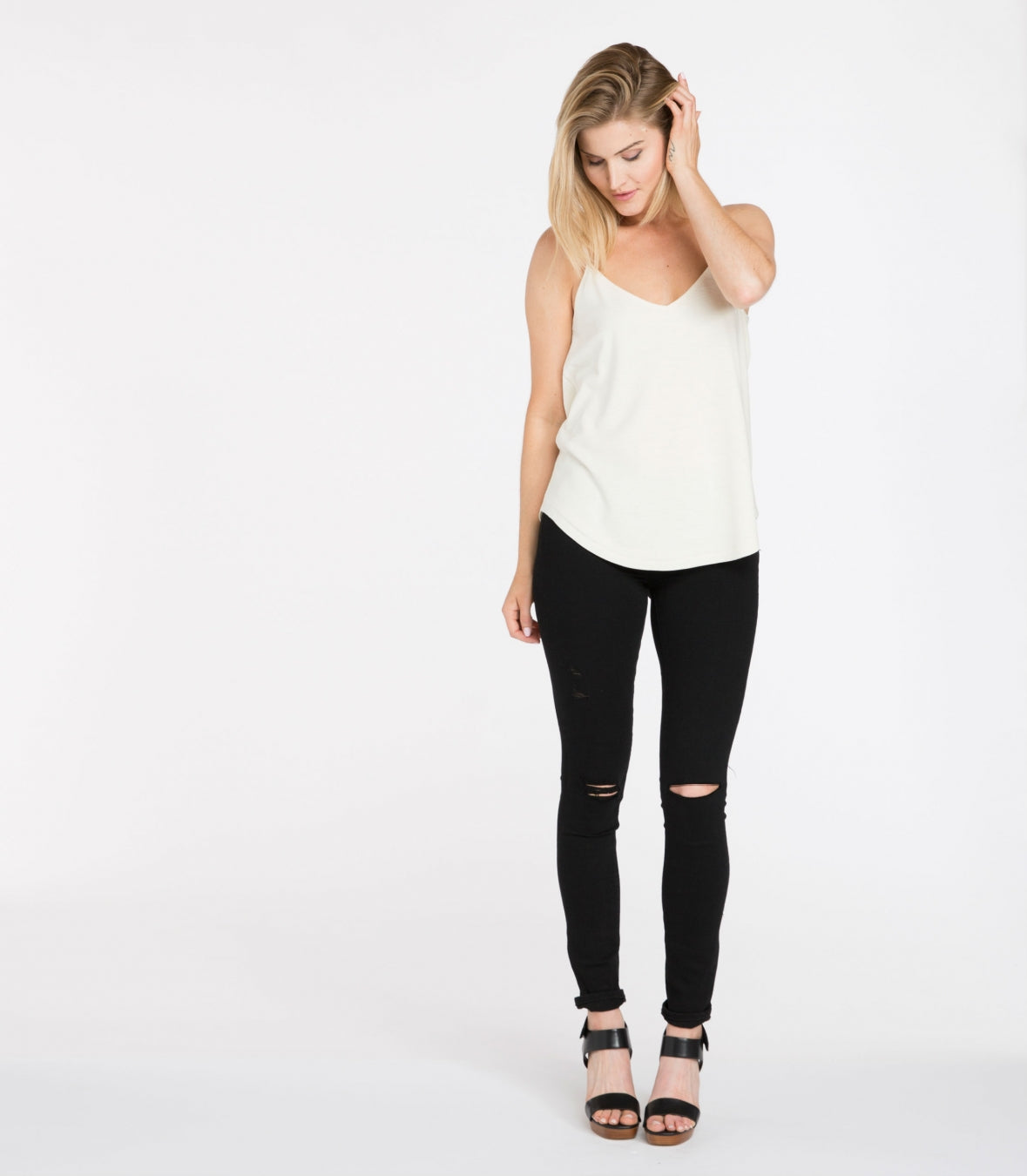 Wool Deep-V Camisole Made in USA | RAMBLERS WAY
