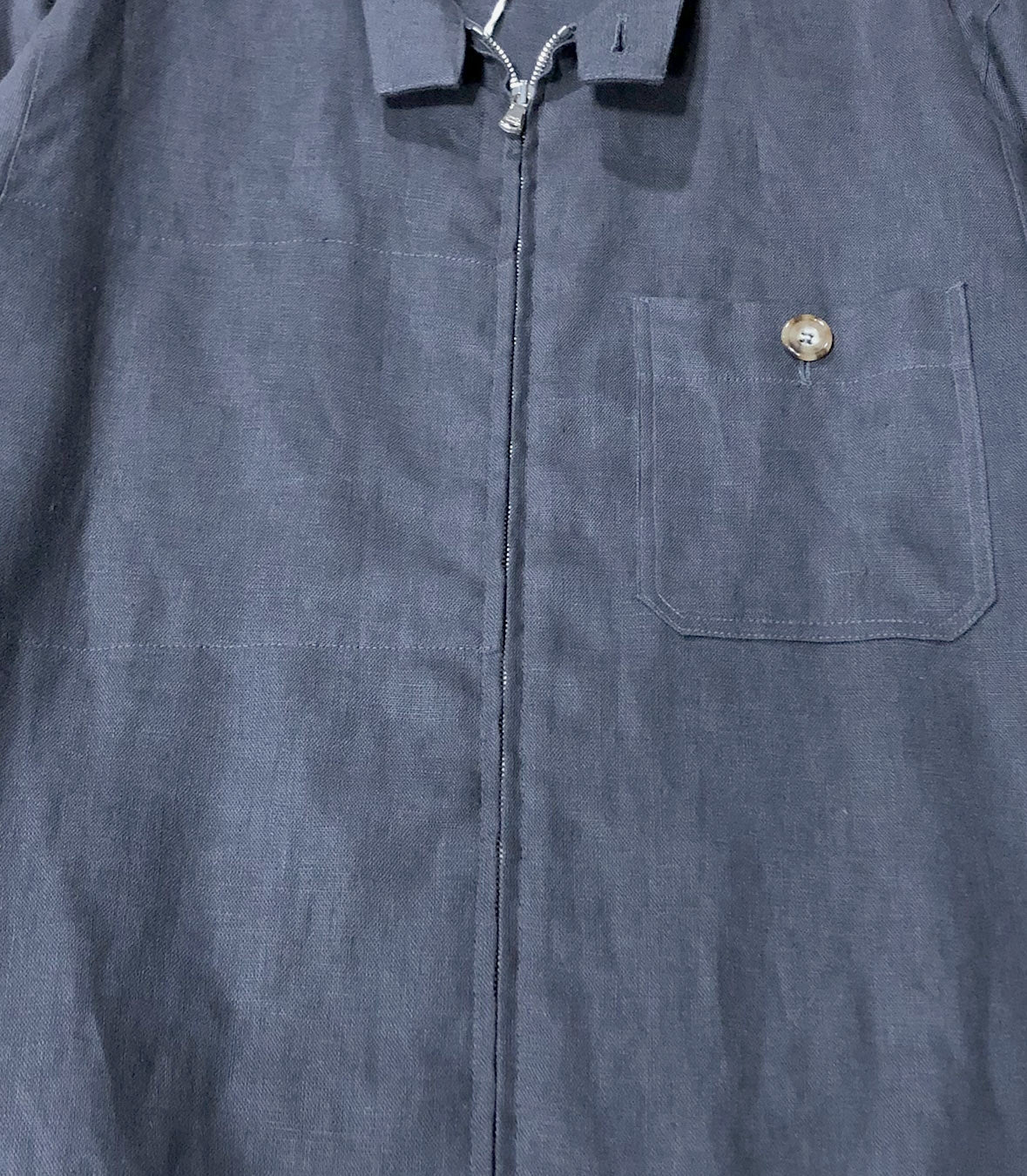 Linen Zip Front Jacket Made in USA | RAMBLERS WAY