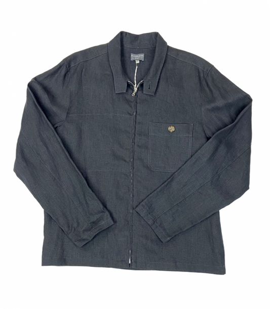 Linen Zip Front Jacket Made in USA | RAMBLERS WAY