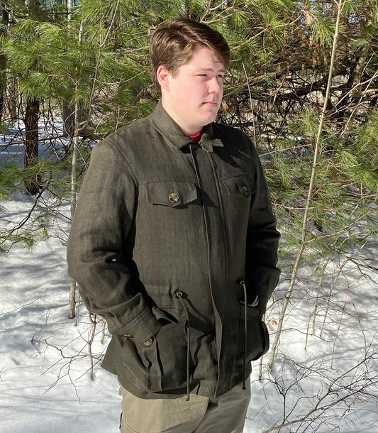 Linen Field Coat Made in USA | RAMBLERS WAY