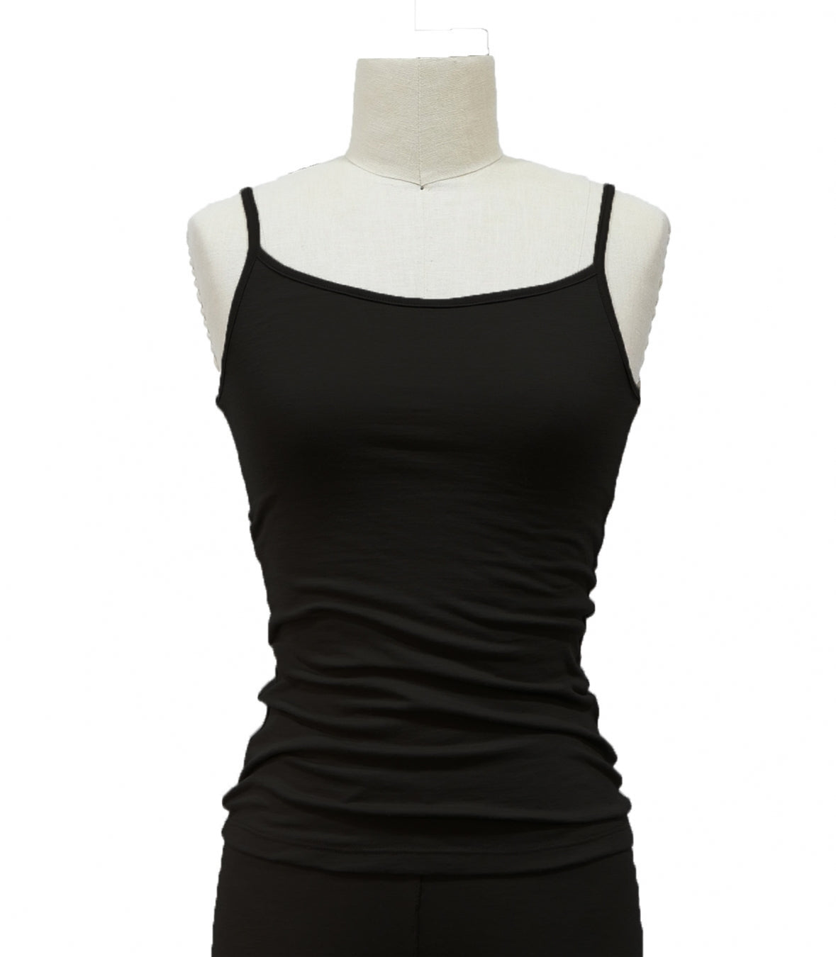 Wool Camisole - Black Made in USA | RAMBLERS WAY