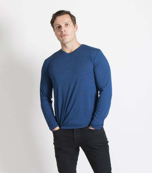 Wool Cross Neck LS - Additional Colors Made in USA | RAMBLERS WAY