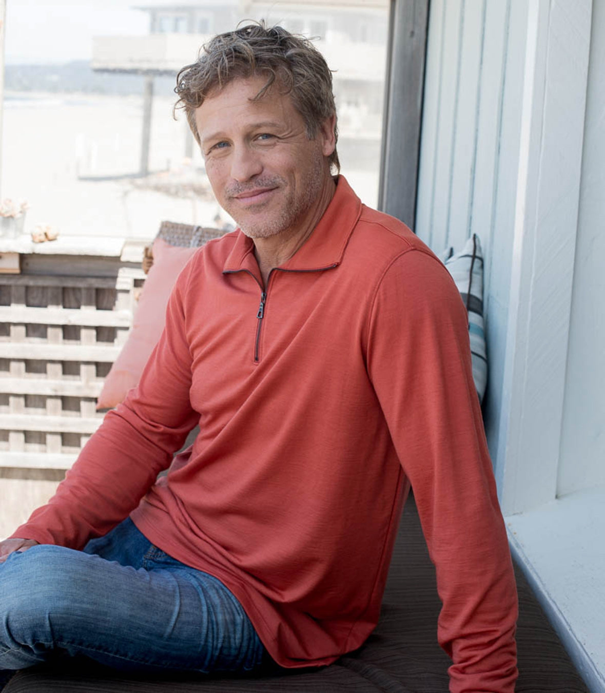 Cotton Quarter Zip Pullover Made in USA | RAMBLERS WAY