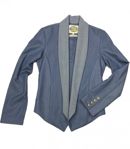 Womens Woven Wool Tuxedo Jacket Made in USA | RAMBLERS WAY