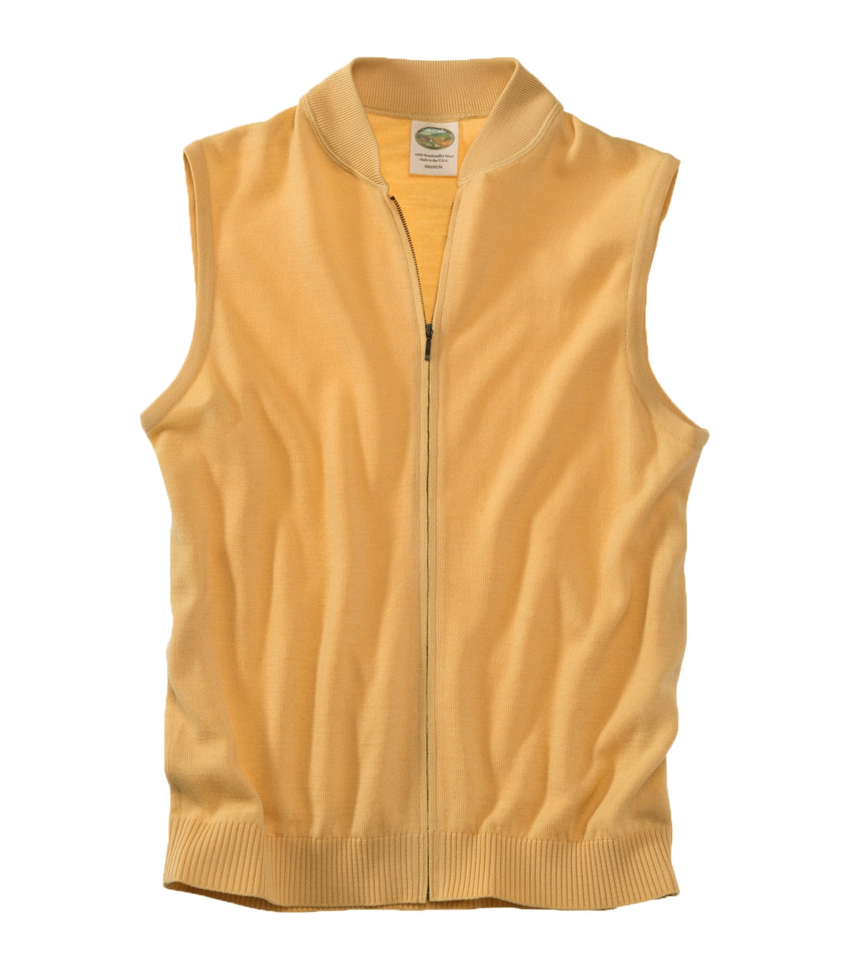 Wool Zip Front Vest Sweater Made in USA | RAMBLERS WAY