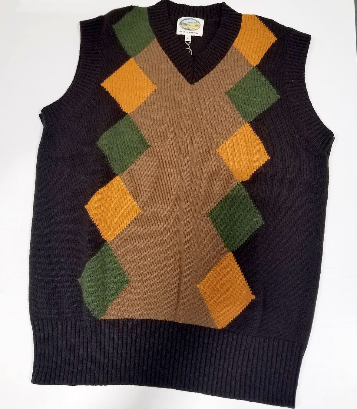 Wool V-Neck Sweater Vest Made in USA | RAMBLERS WAY