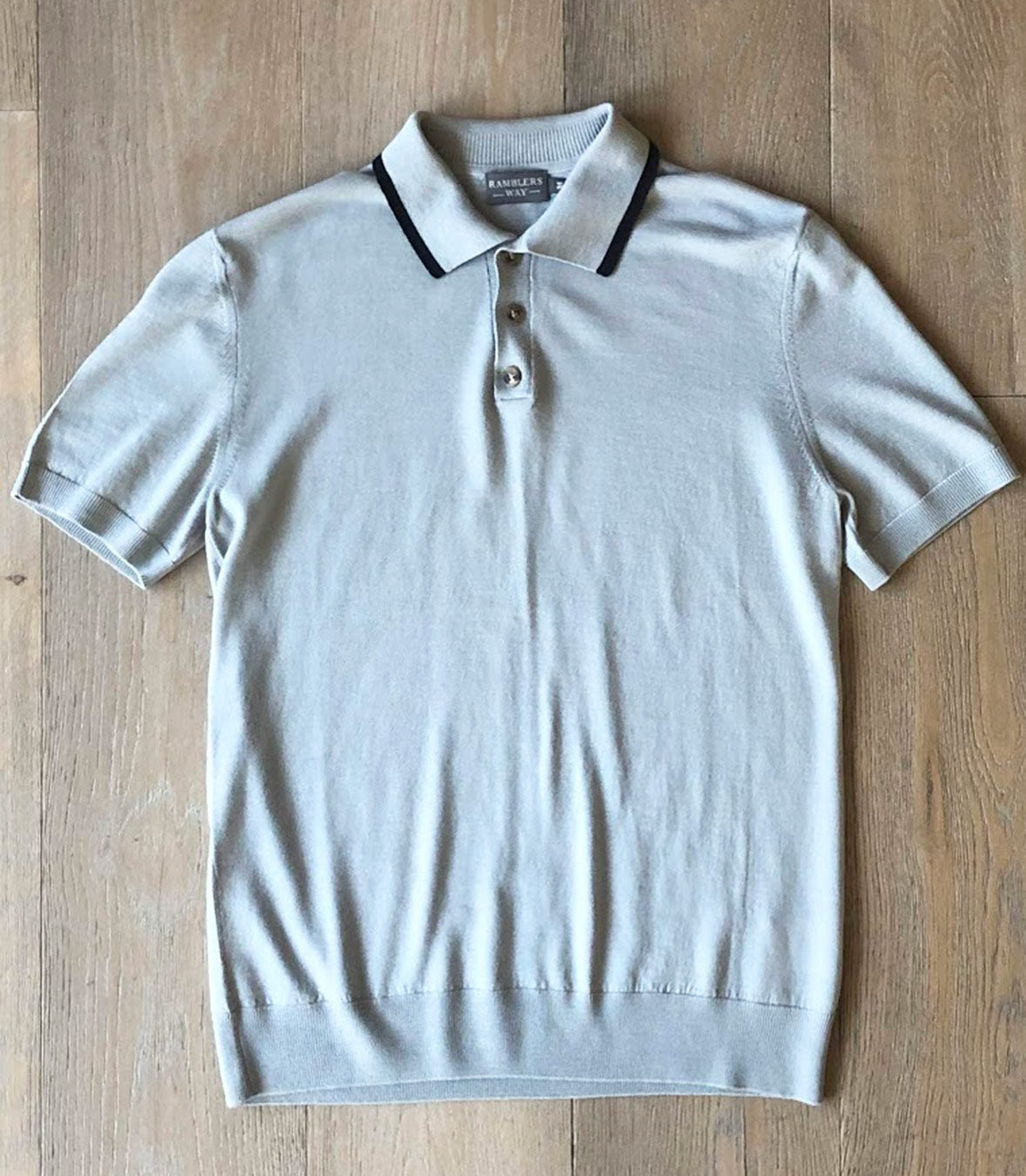 Short Sleeve Knitted Polo Shirt