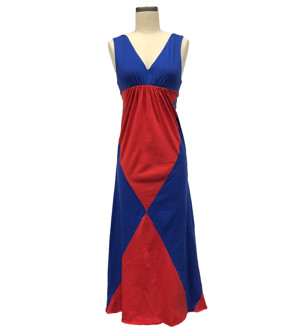 Cotton Color Block Dress - Sleeveless Made in USA | RAMBLERS WAY