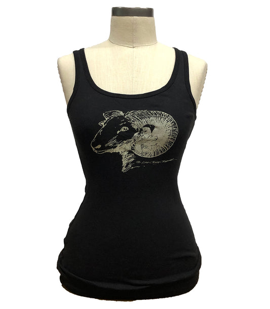 Cotton Tank Top with Ram Made in USA | RAMBLERS WAY