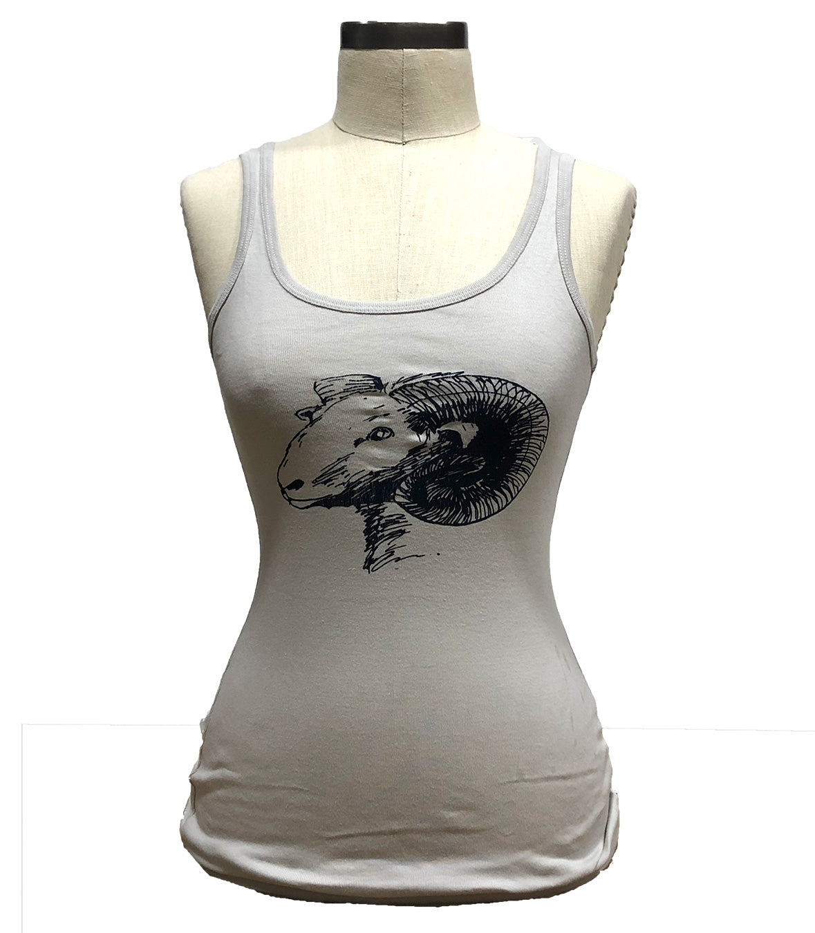 Cotton Tank Top with Ram Made in USA | RAMBLERS WAY