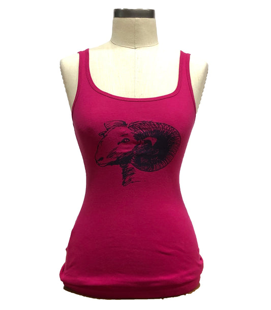 Cotton Tank Top with Ram Made in USA | RAMBLERS WAY