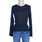 Cotton Cross Neck LS - Rib Knit Made in USA | RAMBLERS WAY
