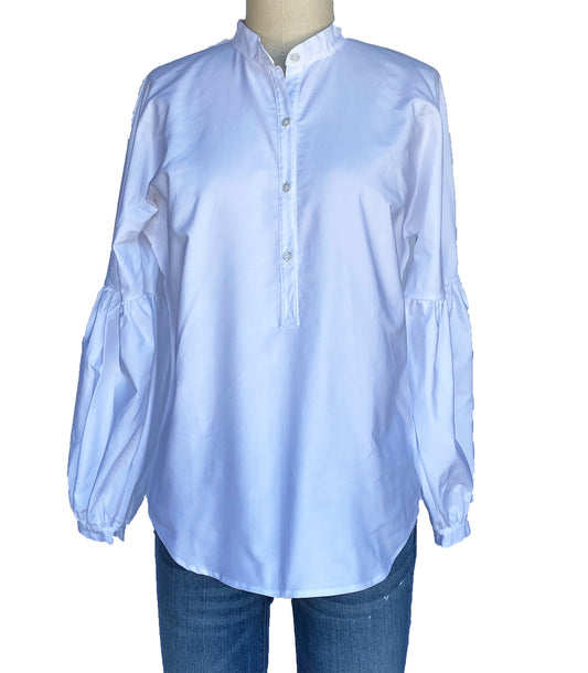 Cotton Balloon Sleeve Shirt Made in USA | RAMBLERS WAY