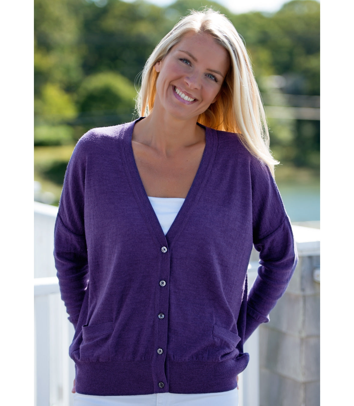 Wool Cardigan Sweater Made in USA | RAMBLERS WAY